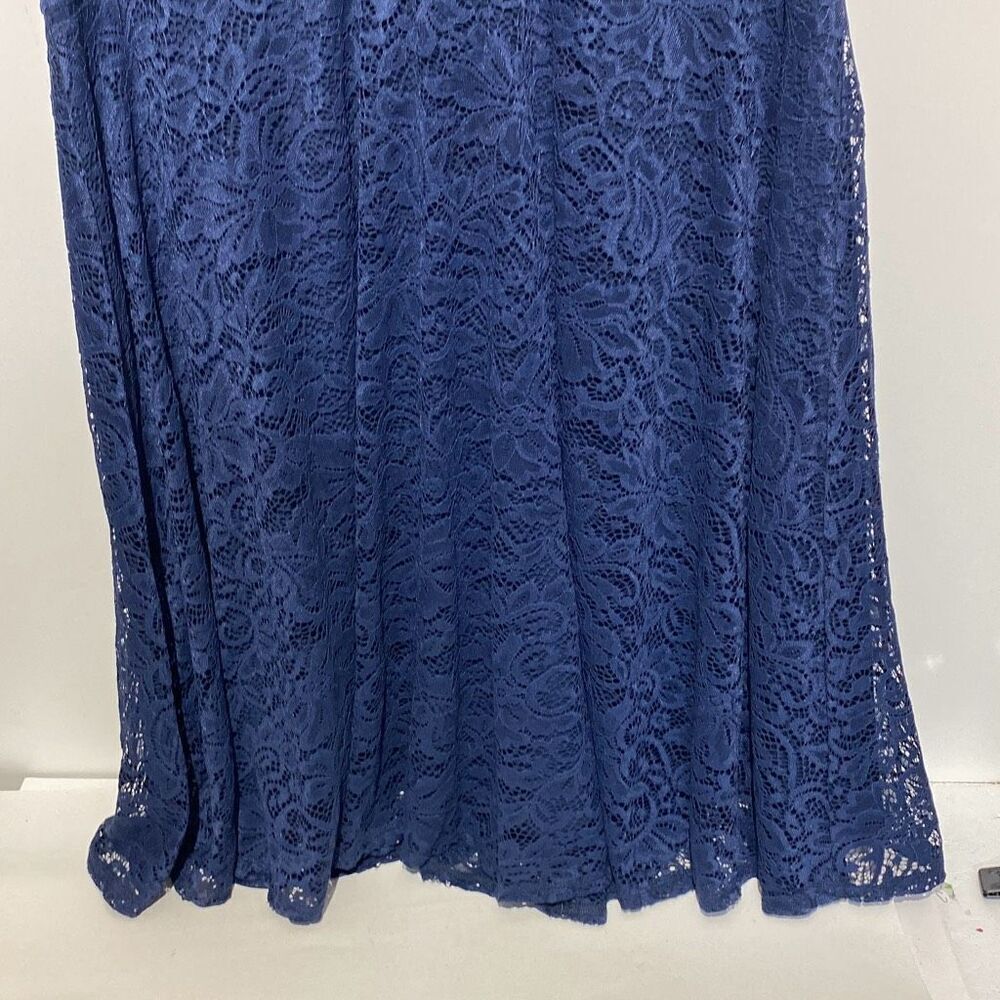 Torrid Women's Navy Floral Lace V-Neck Short Sleeve Fit & Flare Dress Size 24 - Picture 2 of 10